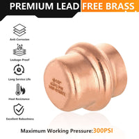1/2" Press Copper Cap (Lead Free) Plumbingsell