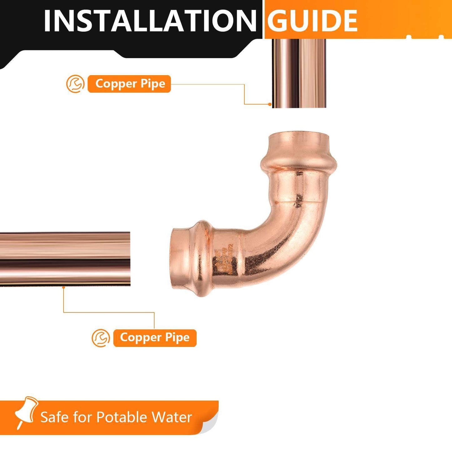 1" Press Copper 90° Elbow (Lead Free)