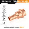 1/2" Press Copper x 1/2" PEX-B Crimp Adapter (Lead Free)
