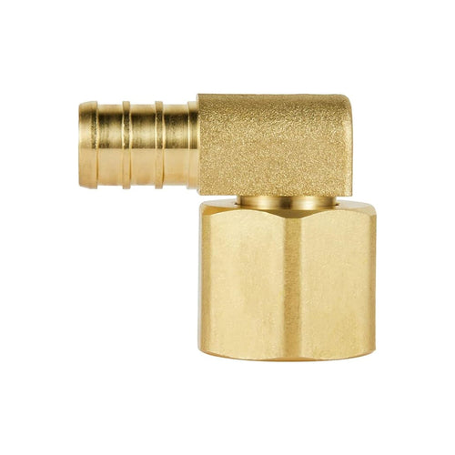 PEX-B Crimp 3/4" PEX x 3/4" Female NPT Metal Swivel Elbow (Lead Free) Plumbingsell