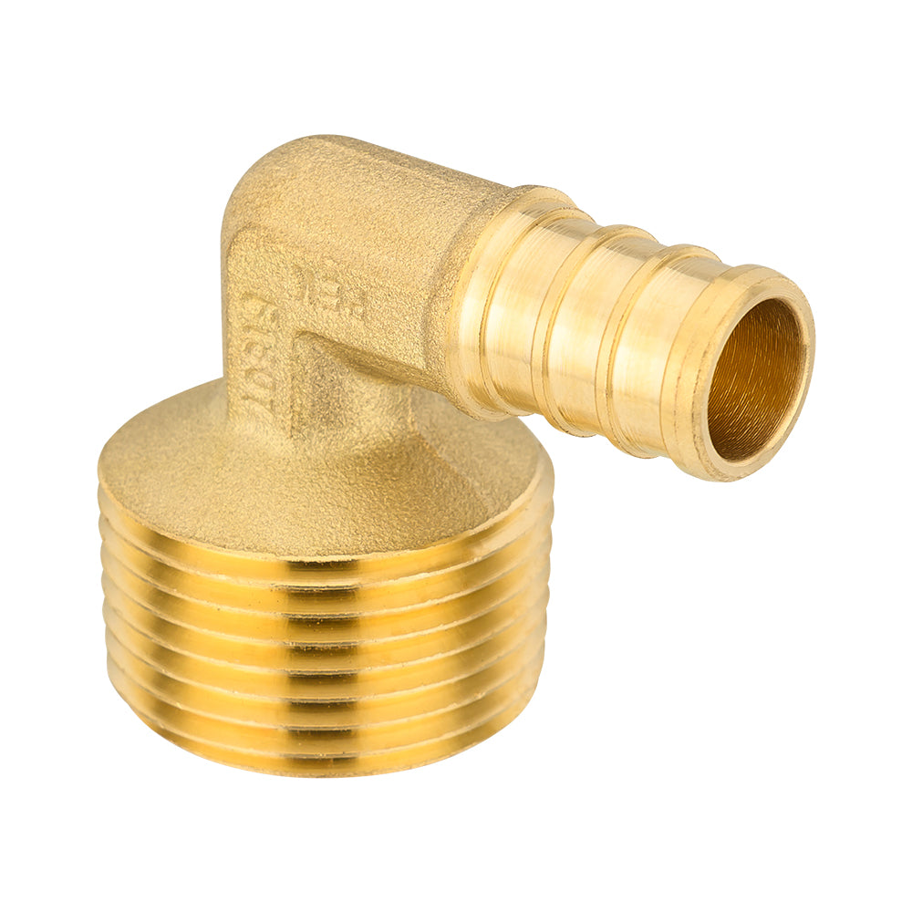 PEX-B Crimp 1/2" PEX x 3/4" Male Threaded Elbow (Lead Free)