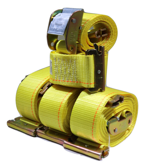 2" x 12 Ft Interior Van Cam Buckle E-Track Strap w/ Spring E Fittings | 4 PACK