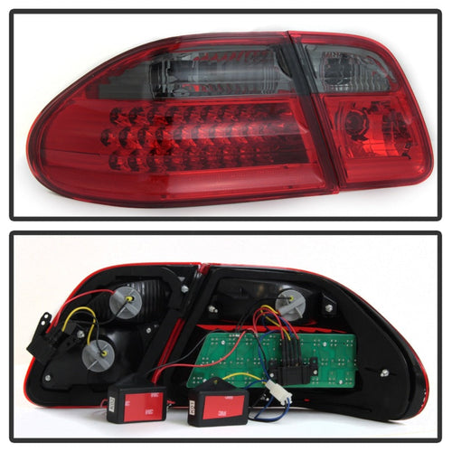 xTune Mercedes Benz W210 E-Class 96-02 LED Tail Lights Red Smoke ALT-CL-MBW210-LED-RSM OffRoadUSA.com