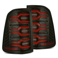 AlphaRex 19-22 Ram 1500 LUXX-Series LED Tail Lights Black-Red OffRoadUSA.com