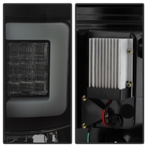 Spyder 09-14 Ford F150 V2 Light Bar LED Tail Lights - Blk Smoke (ALT-YD-FF15009V2-LBLED-BSM) OffRoadUSA.com