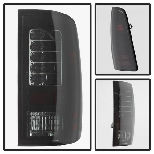 Spyder Dodge Ram 1500 09-14 LED Tail Lights Incandescent- Blk Smke ALT-YD-DRAM09-LED-BSM OffRoadUSA.com