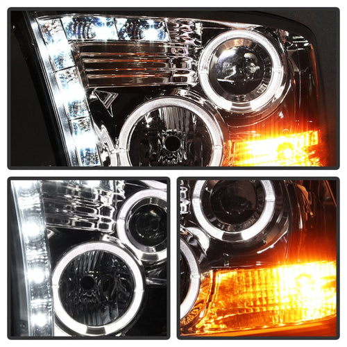 Spyder Dodge Ram 1500 09-14 10-14 Projector Headlights Halogen- LED Halo LED - Chrm PRO-YD-DR09-HL-C OffRoadUSA.com