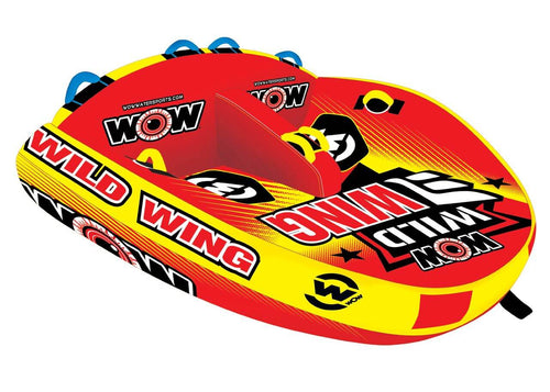 WOW Sports Wild Wing 2 Person Towable Water Tube For Pool and Lake (18-1120) Jupiter Gear