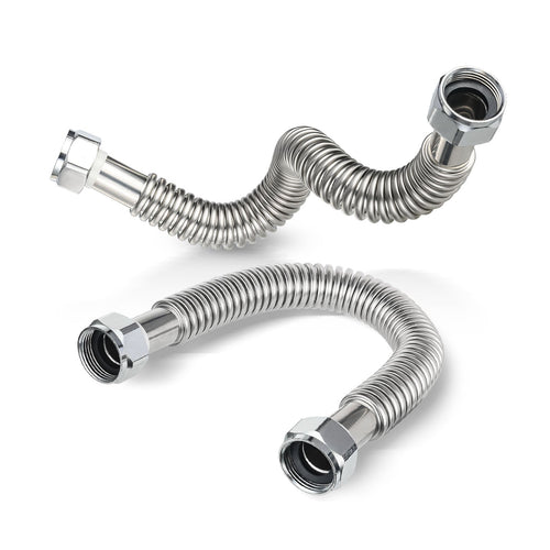 3/4" FIP x 3/4" FIP x 24" SS Corrugated Hose