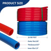 1/2" 2 x100ft, 200ft PEX-B Tubing (Blue & Red), 1/2" Barb Crimp Brass Fittings (30 PCS), Cinch Clamps (100 PCS) Plumbingsell