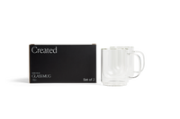 Cove 12oz Glass Mug - Set of 2 - Clear Created Co.