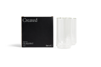 Cove 16oz Glass Pint - Set of 2 - Clear Created Co.