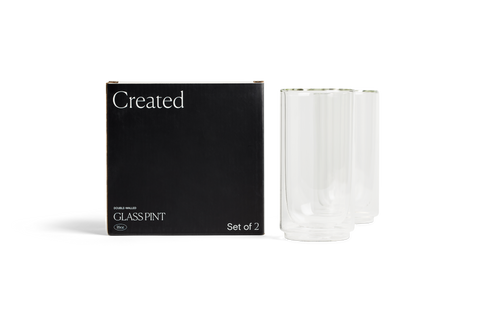 Cove 16oz Glass Pint - Set of 2 - Clear Created Co.