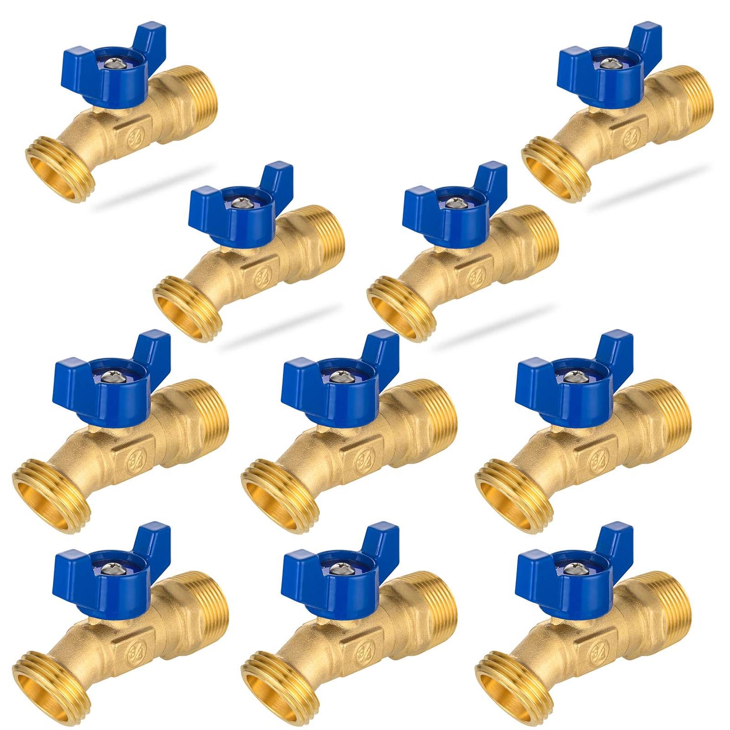 10 Pcs 1/2" MNPT X 3/4" GHT Spigot, Hose Bibb Valve
