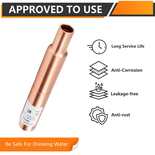 1/2" Male Sweat, Straight Copper Water Hammer Arrestor Plumbingsell
