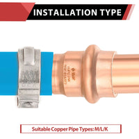 1/2" Press Copper x 3/4" PEX-B Crimp Adapter (Lead Free) Plumbingsell
