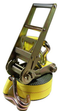3" x 30 Ft Heavy Duty Flatbed Ratchet Strap w/ Wire Hooks | R330W RatchetStrap.Com