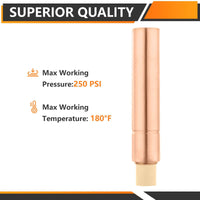 1/2" CPVC Pipe Connection, Water Hammer Arrestor, Copper Plumbingsell