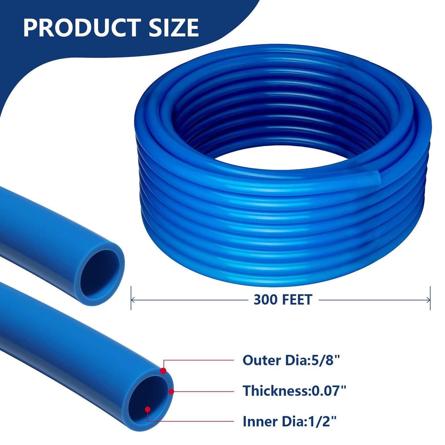 1/2" 300ft PEX-A Pipe (Blue & Cutter)