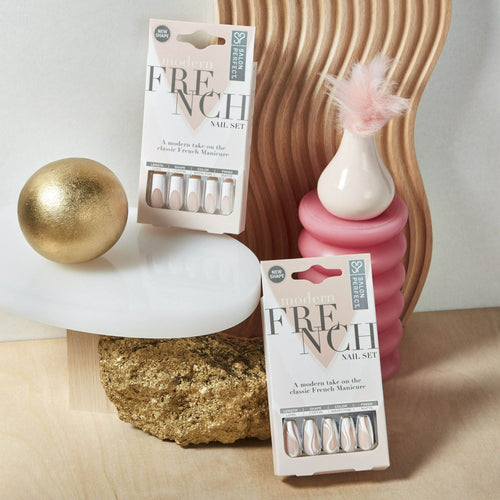 Salon Perfect Artificial Nails 156 Modern French Thick White Tip File & Glue Included 30 Nails EasyOptionXY LLC