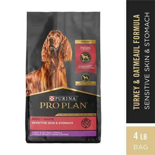Purina Pro Plan Turkey & Oat Meal Flavor Dry Dog Food , 4 lb Bag EasyOptionXY LLC