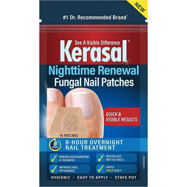Kerasal Fungal Nail Nighttime Nail Patches, Restores Discolored or Damaged Nails, 14 Ct EasyOptionXY LLC