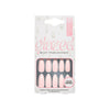 Salon Perfect Glazed Milky Pearlescense Pink Nail Set, File & Glue Included, 30 Pieces EasyOptionXY LLC