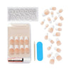 KISS Salon Acrylic Medium Coffin French Nails, White Tips, 28 Count EasyOptionXY LLC