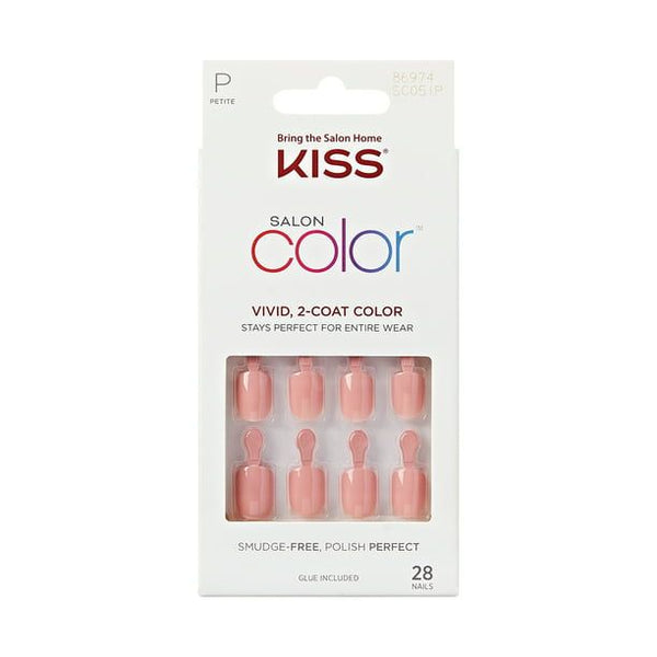 KISS Salon Color Nails, Pink, Petite Square, 'The Best Seller', 31 Ct EasyOptionXY LLC