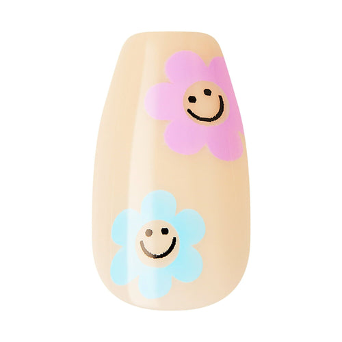 KISS Salon Design Short Square Glue-On Nails, Glossy Light Blue, 24 Count EasyOptionXY LLC