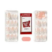KISS imPRESS Long-Lasting Short Square Gel Press-On Nails, Glossy Light Pink, 30 Pieces EasyOptionXY LLC