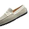Zelli Italia 31-160-WHT MONZA Sueded Calfskin with Crocodile Driver, White