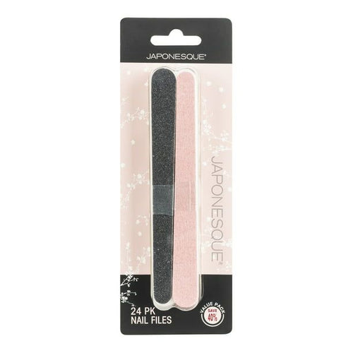 Japonesque Pink and Black Nail Files, 24 Count EasyOptionXY LLC