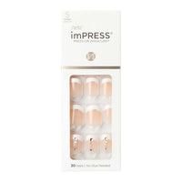 KISS imPRESS Press-on Manicure, French Tip, Short, Square, 'Falling', 33 Ct EasyOptionXY LLC