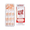 KISS imPRESS Press-on Manicure, French Tip, Short, Square, 'Falling', 33 Ct EasyOptionXY LLC