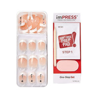 KISS imPRESS Press-on Manicure, French Tip, Short, Square, 'Falling', 33 Ct EasyOptionXY LLC
