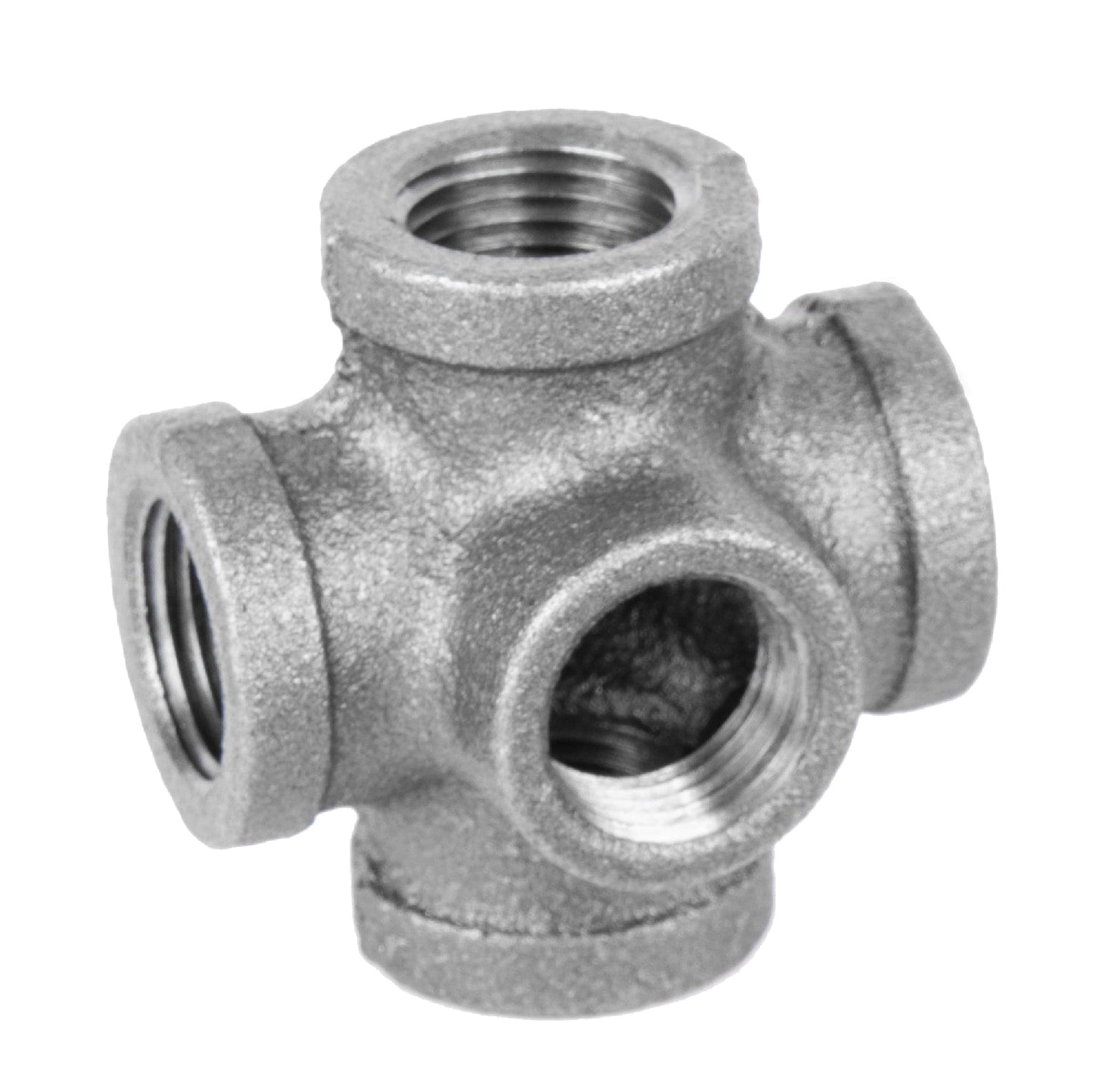 1/2 in. Black 5-Way Fitting PIPE DECOR