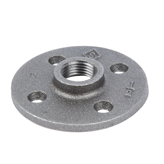 1/2 in. Black Floor Flange PIPE DECOR