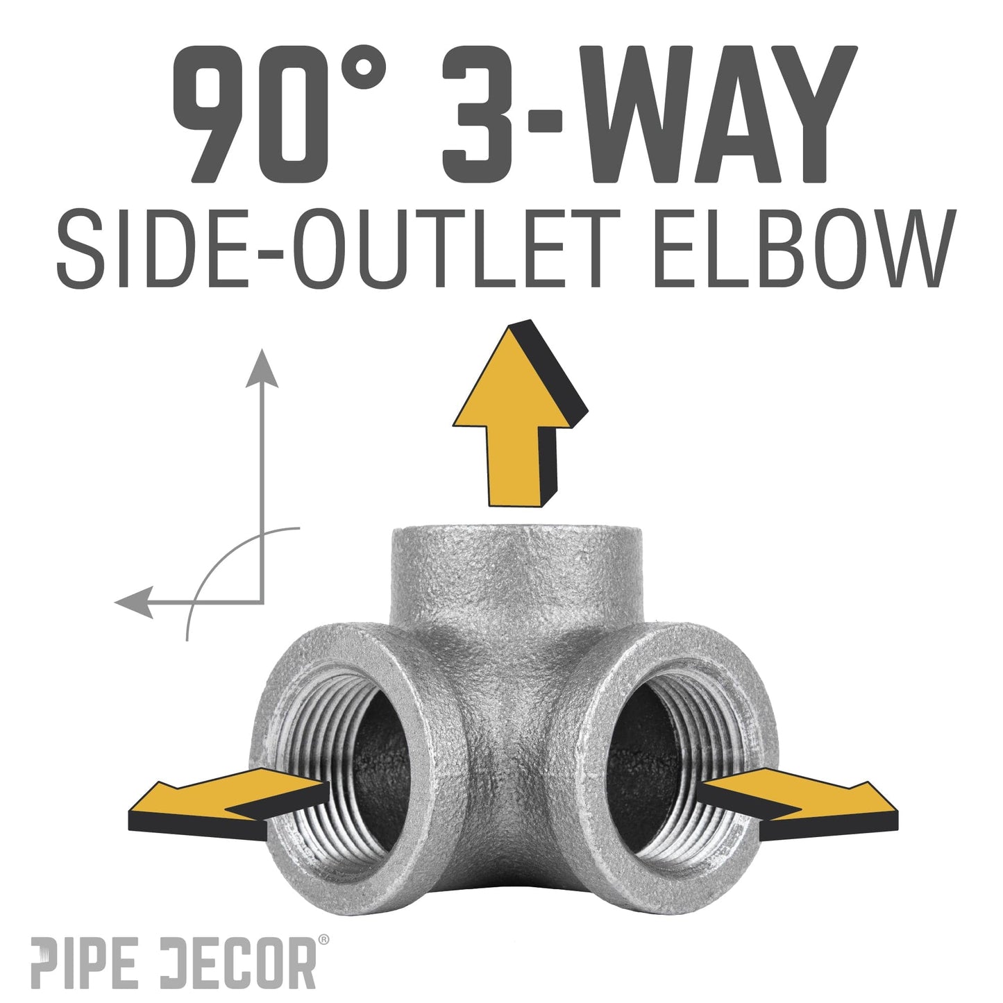 1 in. Black Side Outlet Elbow