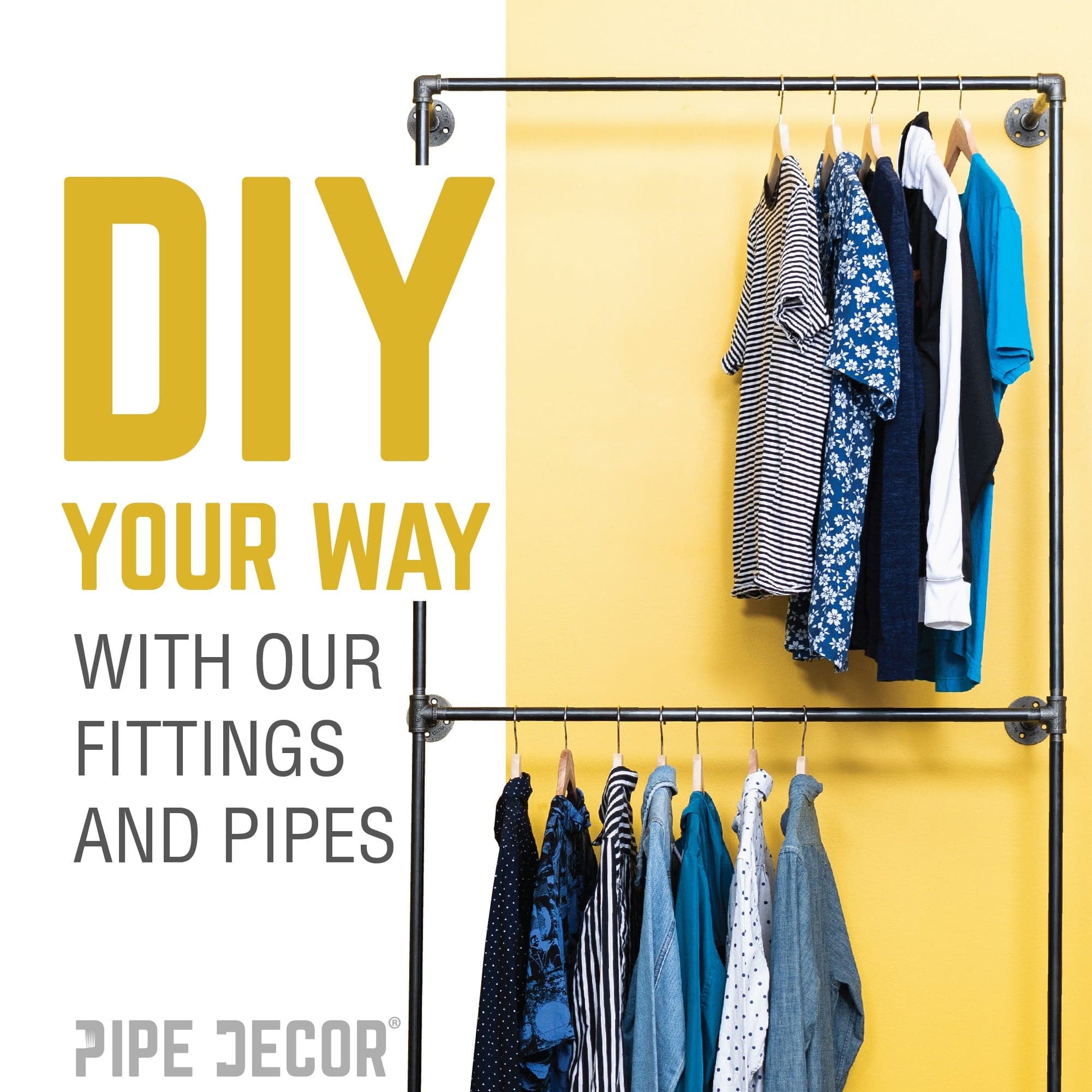 1/2 in. Black Side Outlet Tee PIPE DECOR
