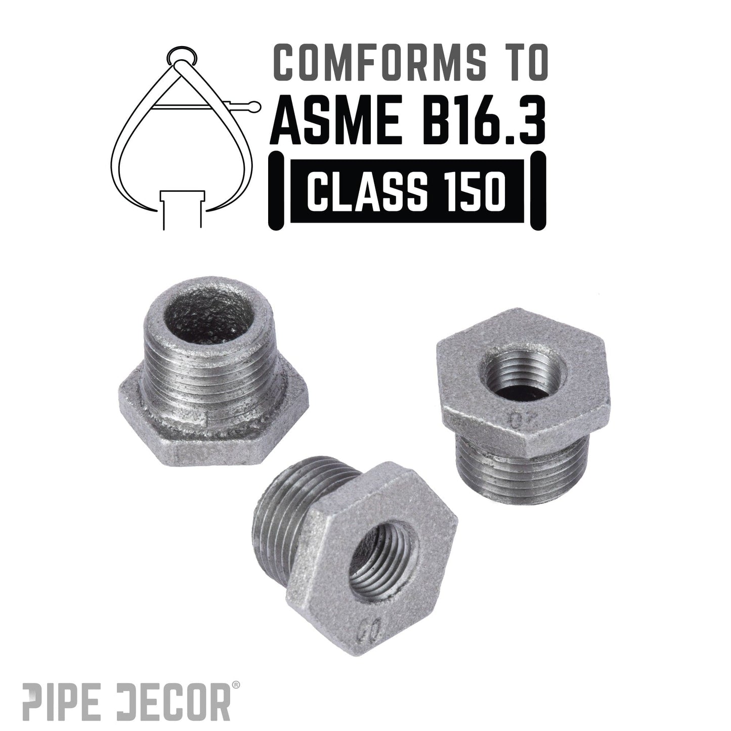 1/4 in. x 1/8 in. Black Bushing