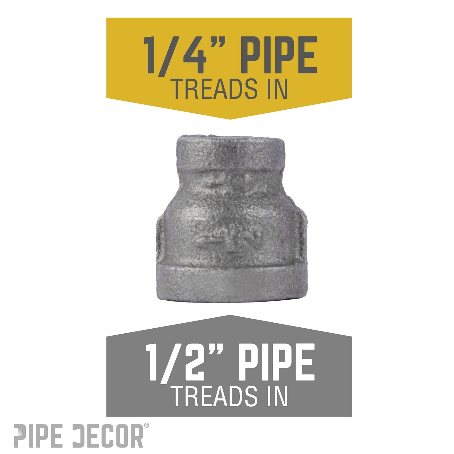 1/2 in. x 1/4 in. Black Reducing Coupling
