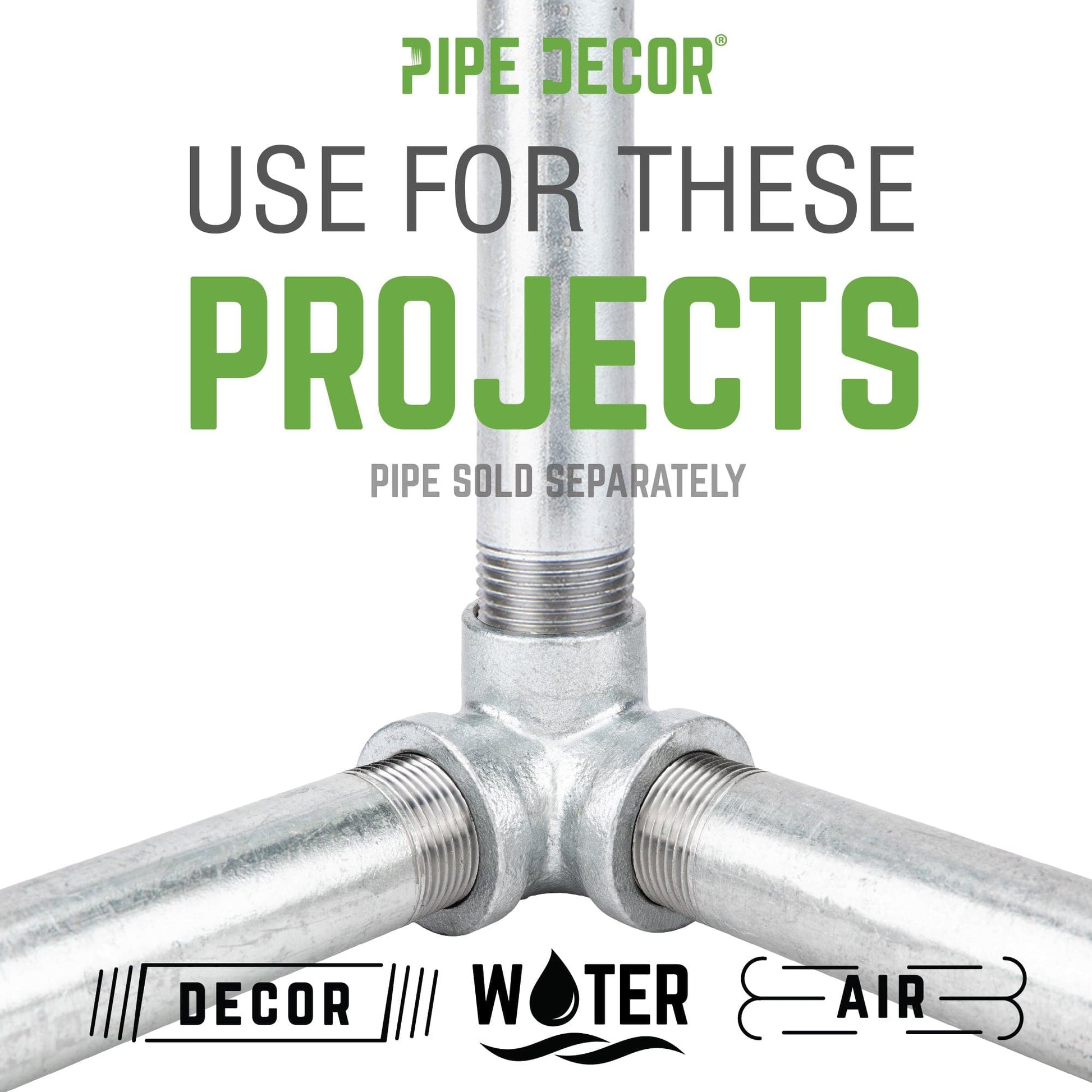 1/2 in. Galvanized Side Outlet Elbow PIPE DECOR