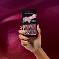 Salon Perfect Magnetic Mirror Effect Purple Nail Set, File & Glue Included, 30 Pieces EasyOptionXY LLC