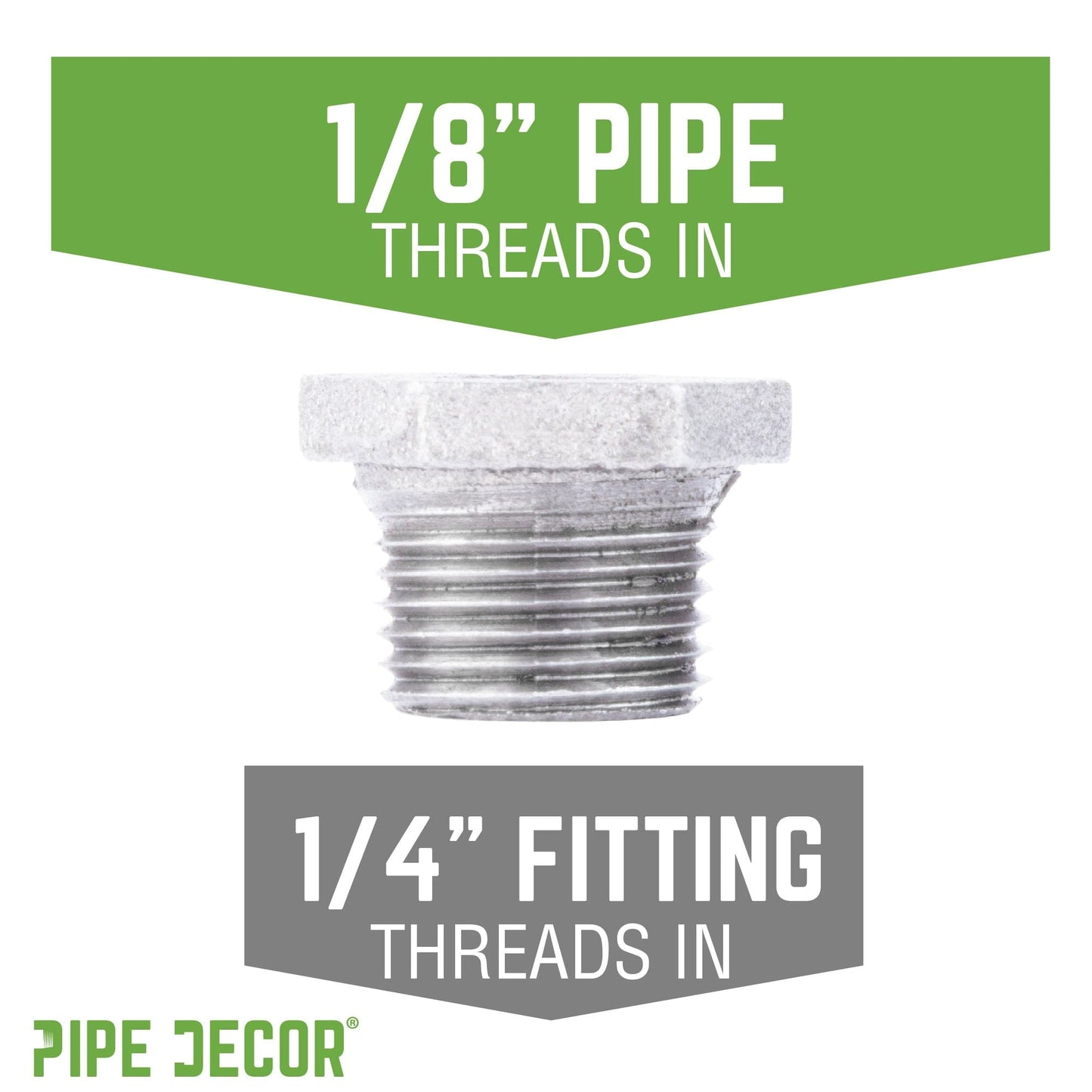 1/4 in. x  1/8 in. Galvanized Iron Bushing