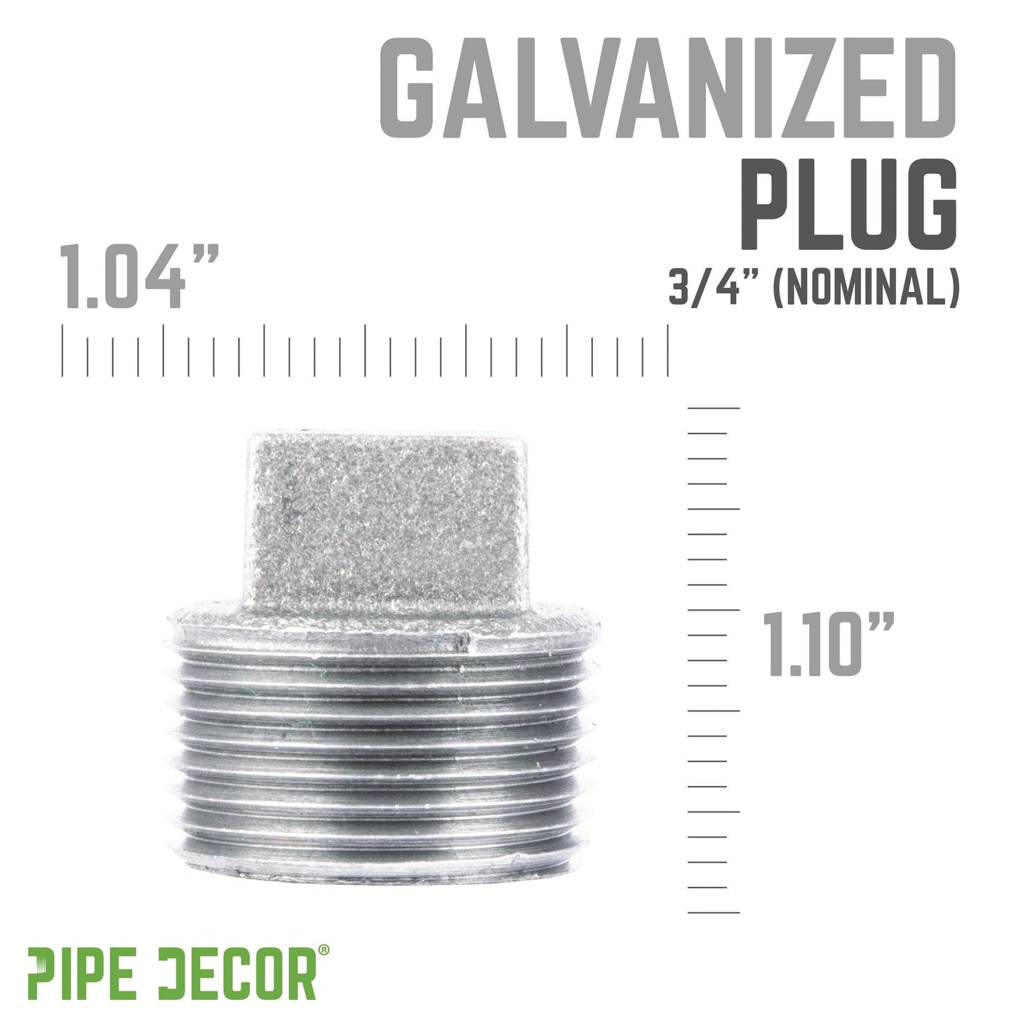 3/4 in. Galvanized Iron Plug