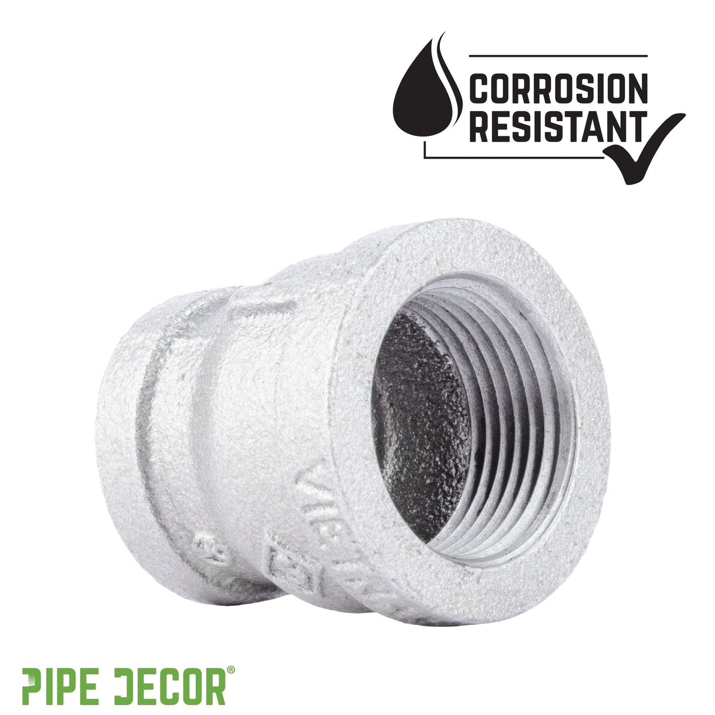 1 1/2 in. x 1 1/4 in. Galvanized Iron Reducing Coupling