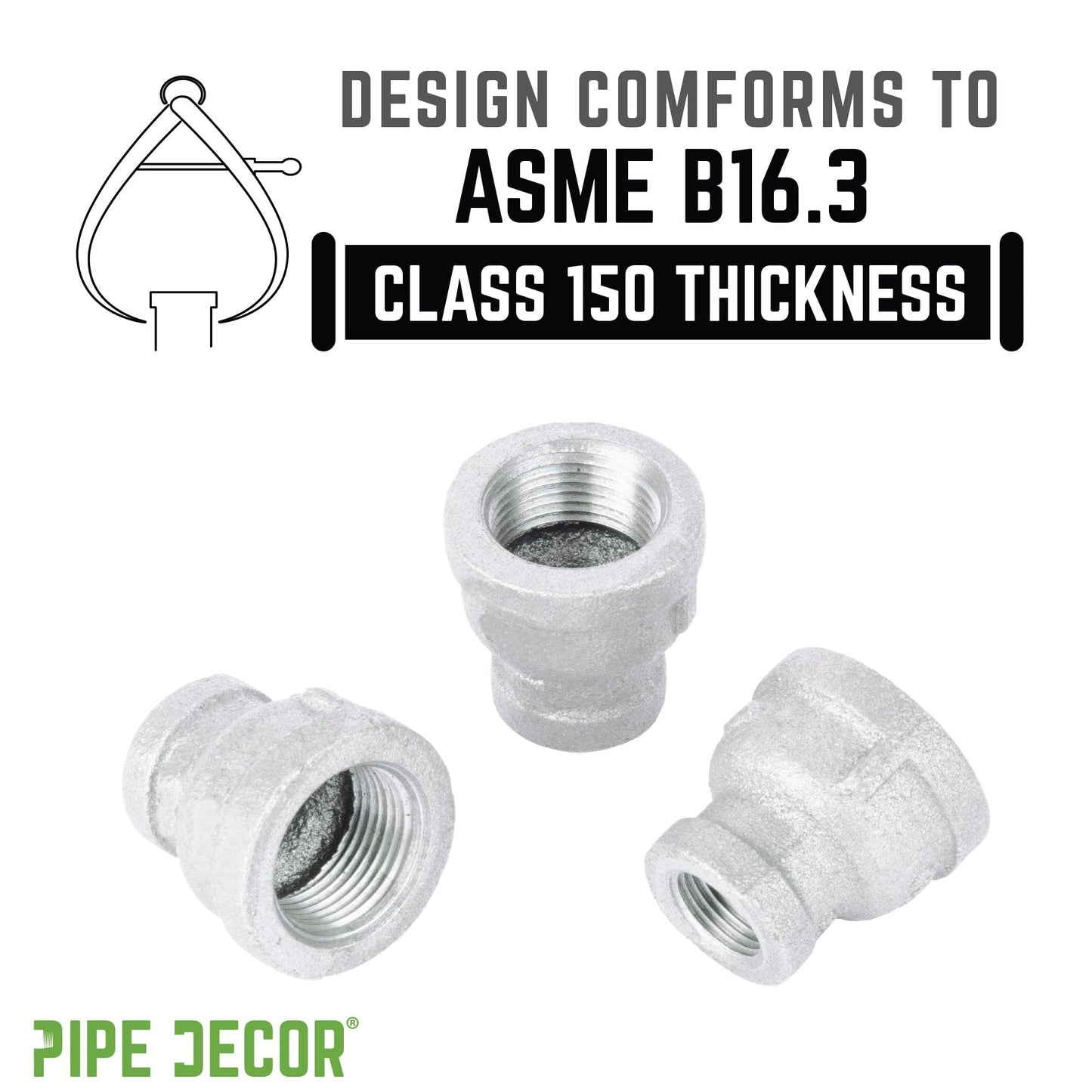 1/2 in. x 1/8 in. Galvanized Iron Reducing Coupling