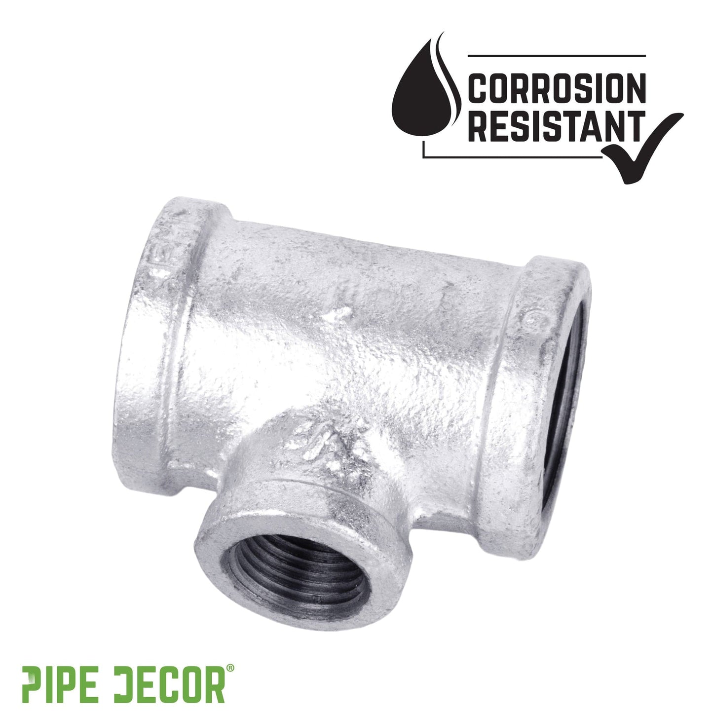 1 in. x 1 in. x 3/4 in. Galvanized Reducing Tee