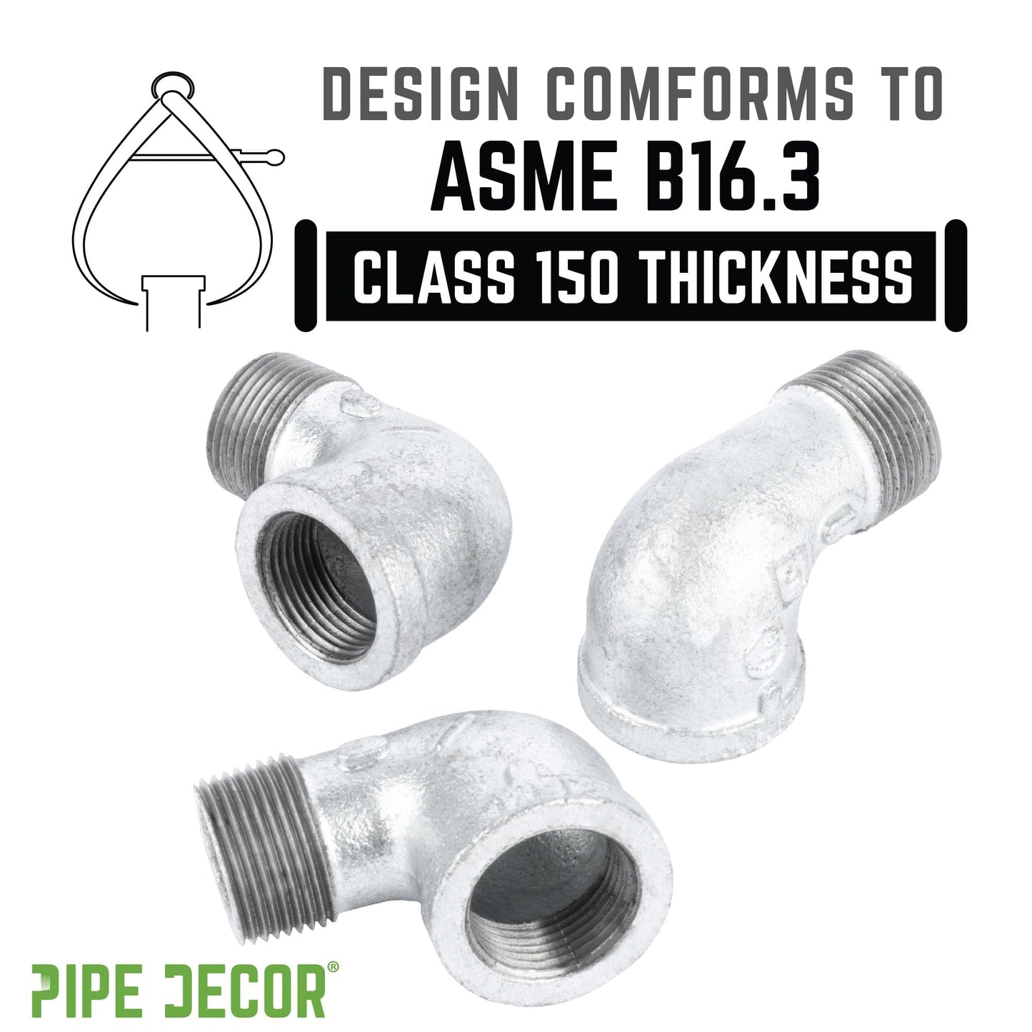1/4 in. Galvanized Iron 90 Degree Street Elbow
